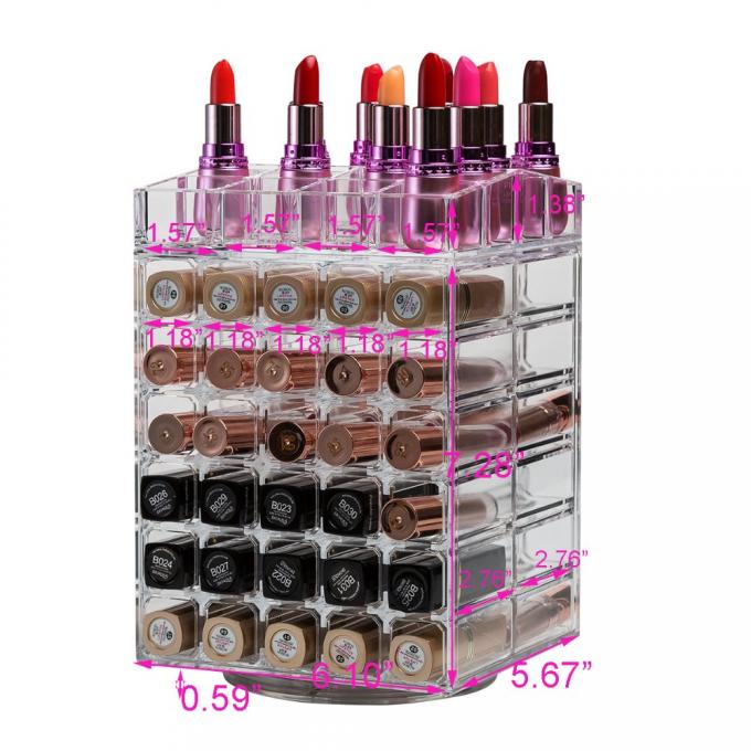 الدوارة الاكريليك حامل أحمر الشفاه ، Spinning Lipstick Tower.jpg