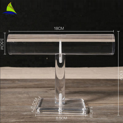 ISO أكريليك T بار مجوهرات حامل ادوات بسيط أكريليك مجوهرات قلادة حامل حامل