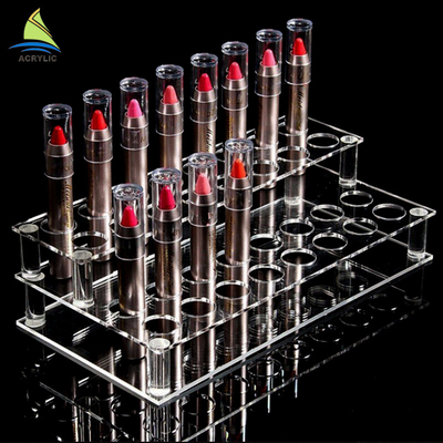 لمعان الاكريليك المتدرج عرض تقف التجميل أحمر الشفاه المنظم حامل
