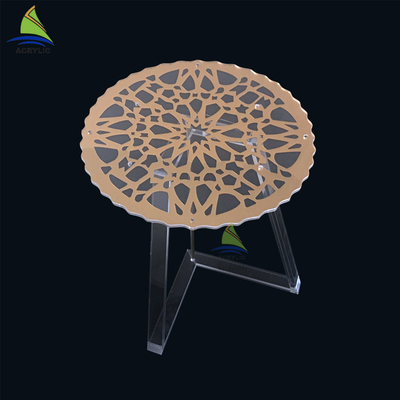 الاكريليك الحديثة الأثاث أونديبولابل مستقرة أكريليك الحديثة لون الذهب الاكريليك الجدول الجانب