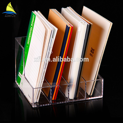 واضح الاكريليك كتيب حامل كتيب جيوب مجلة وأرفف الكتب