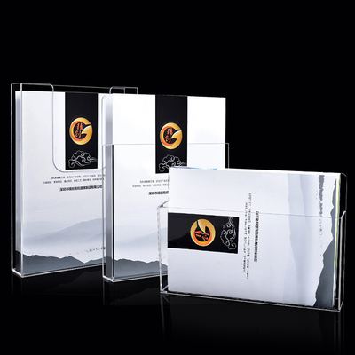 حاملات كتيب الأكريليك OEM ، حامل المنشور من البلاستيك مقاس 1/3 A4