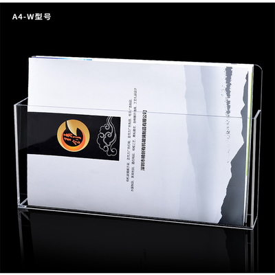 حاملات كتيب الأكريليك OEM ، حامل المنشور من البلاستيك مقاس 1/3 A4