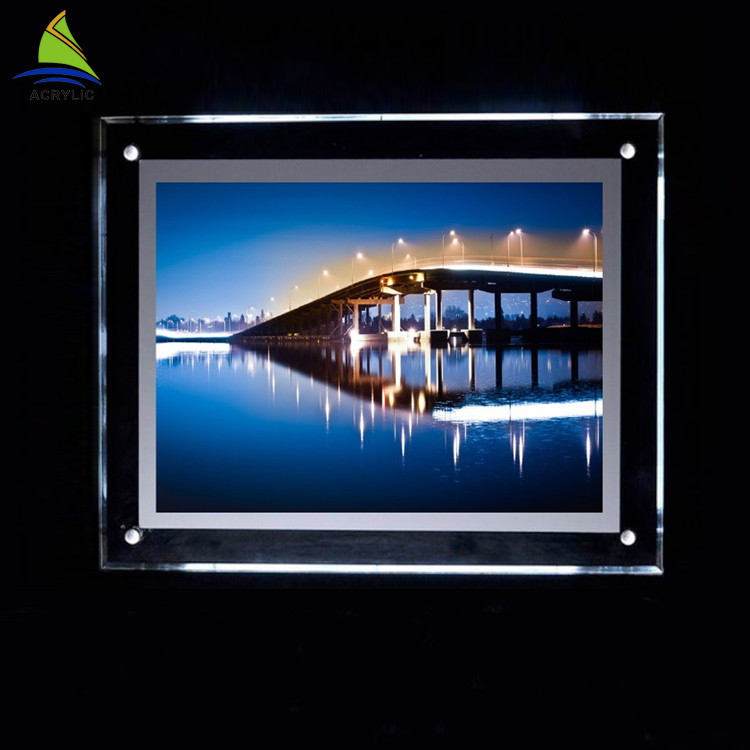 الديكور الاكريليك واضحة الصمام ضوء مربع 4x6 4x5 5x7 إطار الصورة الاكريليك