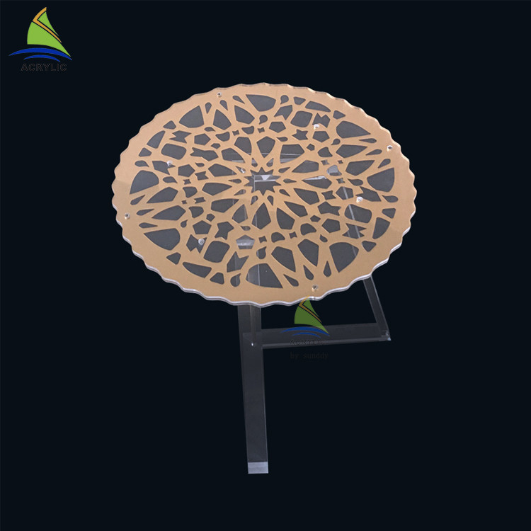 الاكريليك الحديثة الأثاث أونديبولابل مستقرة أكريليك الحديثة لون الذهب الاكريليك الجدول الجانب